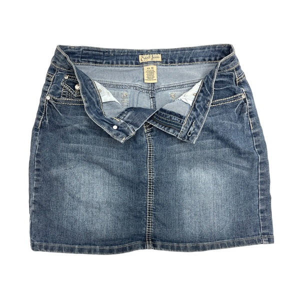 Earl jeans vintage denim skirt size 10 US washed blue size Y2K Jeans - Picture 6 of 12